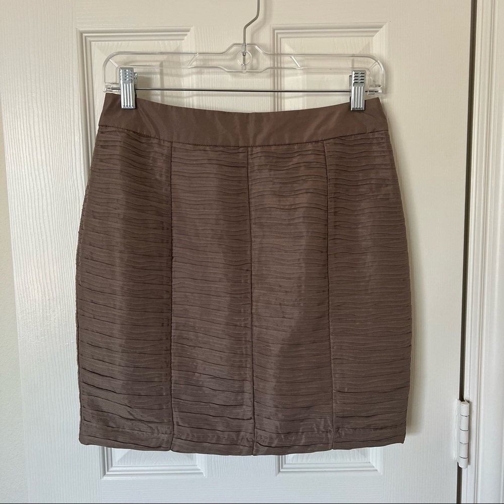 NWT Forever 21 Taupe Tan Zipper Skirt